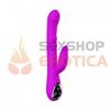 Vibrador rotativo siliconado con 12 funciones de vibracion y carga USB